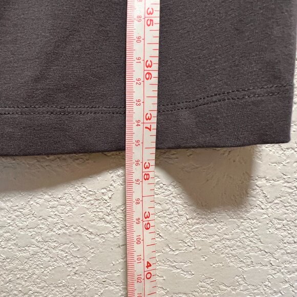 NWT Eileen Fisher Draped Front K/L Dress Grey Short Sleeve Size S - Picture 14 of 15